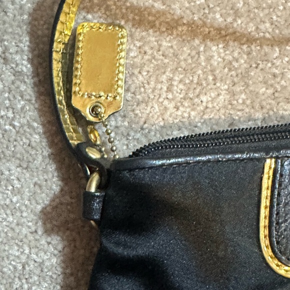 Coach Black and Gold Wristlet - Picture 7 of 13